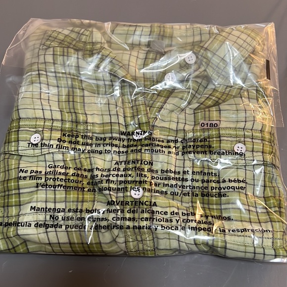 FOSSIL Green Plaid Long Sleeve Lightweight Shirt Dress Size Small - Picture 13 of 13